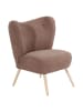58 aufm Kessel SESSEL Kathy Bezug Veloursstoff Buche natur / sahara
