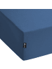 Beliani Bettlaken JANBU in Blau - (W) 160 x (H) 30 x (L) 200 cm