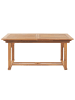 Beliani Esstisch JAVA in Braun - (W) 90 x (H) 74 x (L) 160 cm