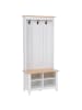 MCW Garderobe P28, Weiß, natur