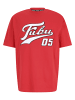 FUBU FUBU FBMQ12111RED Fubu Varsity T-Shirt in red/white/black
