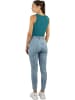 Janice 2 x Damen crop Top Namlea in Petrol