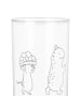 Mr. & Mrs. Panda Wasserglas Schildkröte Maus mit Spruch in Transparent