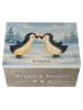 Mr. & Mrs. Panda Box Pinguin Liebe Design ohne Spruch in Weiß