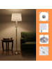 relaxdays Stehlampe in Silber/ Weiß - (H)155 x Ø 35,5 cm