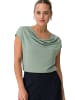 Zero  Shirt mit Wasserfallausschnitt in Iceberg Green