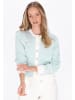DreiMaster Women Cardigan in mint blue offwhite