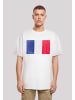 F4NT4STIC T-Shirt France Frankreich Flagge distressed in weiß