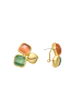 Luxenter Ohrringe mit mehrfarbigem Katzenaugen-Motiv, 18-Karat-Gold-Finish – Nuroa