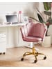 Beliani Bürostuhl MONTICELLO in Rosa/Gold/Schwarz - (W) 60 x (H) 79 x (L) 60 cm