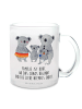 Mr. & Mrs. Panda Pott Koala Familie mit Spruch in Transparent
