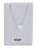 Adeliás Damen Halskette mit Anhänger – Herz aus 925 Silber in silber