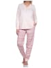 NORMANN Langarm Schlafanzug Pyjama Bündchen Ethnolook - 78516 in rosa