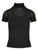 Urban Classics Urban Classics Damen Ladies Flock Lace Turtleneck Tee in black