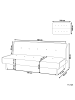 Beliani 3-Sitzer Sofa VISBY in Grau/Schwarz - (W) 180 x (H) 80 x (L) 92 cm