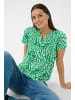 Kaffe T-Shirt kurzarm KAbella Regular fit in Bright Green/Chalk s Animal