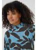 Kaffe Langarm-Bluse KAamber Regular fit in Windward Blue/Black Flower