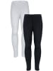 TupTam Mädchen Winter Leggings 2er PACK Gefüttert in schwarz/grau