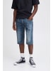BLEND Chino Shorts Kurze Bermuda Hose aus Leinen und Baumwolle in Blau