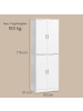 VASAGLE Schuhschrank Custos in Weiß - (B)60 x (H)175 x (T)37 cm