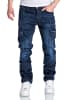 Amaci&Sons Regular Slim Cargo Jeans MIAMI in Dunkelblau