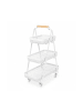 relaxdays Rollwagen in Weiß - (B)57 x (H)84,5 x (T)31 cm