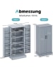 COSTWAY Küchenschrank 120cm in Grau