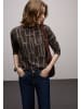 Street One Print Shirt mit Tunnelzug in Braun