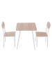 HOMCOM Essgruppe-L70 x B70 x H76 cm-Natur