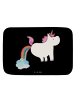 Mr. & Mrs. Panda Badezimmerteppich Einhorn Pupsen ohne Spruch in Schwarz