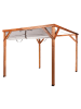 Beliani Garten-Pergola VILLAROSA in Beige/Braun - (W) 320 x (H) 250 x (L) 380 cm