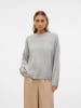 Vero Moda Strickpullover loose fit Rundhals tiefe Schultern in Grau-2