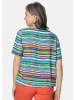 GOLDNER Kurzgröße:  Druckbluse mit liebevollen Details in bunt / geringelt