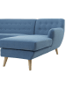 Beliani 3-Sitzer Sofa MOTALA in Blau/Braun - (W) 176 x (H) 76 x (L) 138 cm