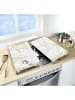 Wenko Herdabdeckplatten Universal Mod. Marmor Gold 2er Set, Herdabdeckplatten Universal Marmor Gold 2er Set in Weiß