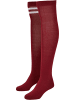 Urban Classics Urban Classics Unisex Ladies College Socks 2-Pack in burgundy