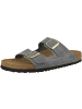 Birkenstock Pantolette Arizona geöltes Nubukleder schmal in grau