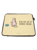 Mr. & Mrs. Panda Computertasche Katze Fressen mit Spruch in Gelb Pastell