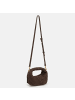 Les Visionnaires Greta Micro weave Handtasche Leder 20 cm in dark brown