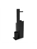 relaxdays WC Garnitur in Schwarz - (B)22 x (H)67 x (T)12 cm