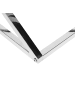 Beliani Couchtisch BEVERLY in Silber/Transparent - (W) 60 x (H) 45 x (L) 60 cm