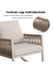 ABRIHOME Outdoor Schaukelstuhl in Beige mit Kissen 65x79x78 cm für Garten Terrasse