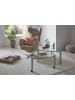 58 aufm Kessel COUCHTISCH mit ausdrehbarer Ablage Cilka 80x43x80 Glas Nickel/Klarglas