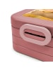 Mr. & Mrs. Panda Lunch Box Bär und Hase Umarmen Design mit Spruch in Rot Pastell