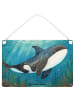 Mr. & Mrs. Panda Wandbild Holz Orca Design ohne Spruch in Weiß