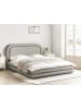 Beliani Doppelbett LAVARDENS in Beige/Schwarz - (W) 181 x (H) 107 x (L) 222 cm