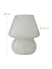 relaxdays Tischlampe "Pilz" in Weiß - (H)24 x Ø 16 cm