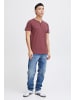 !SOLID Rundhalsshirt SDVolker 21102916ME Kurzarmshirt mit Knopfleiste in Rot
