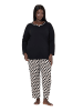 Ulla Popken Pyjama in schwarz