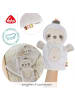 Fehn 2-tlg. Bade-Set - Kapuzenbadetuch & Waschhandschuh in gray